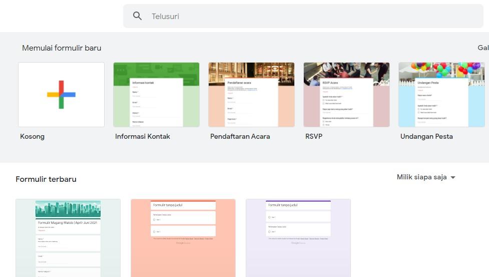 Cara Membuat Absen Google Formulir