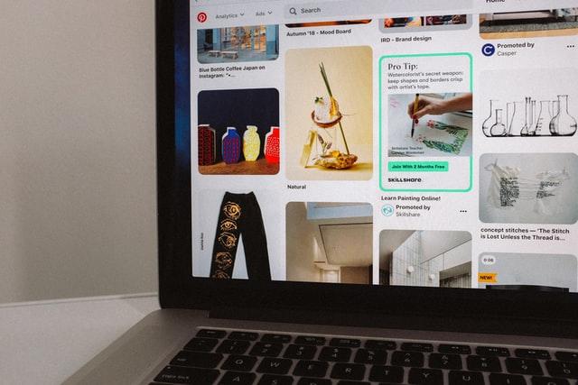ide desain dari website pinterest