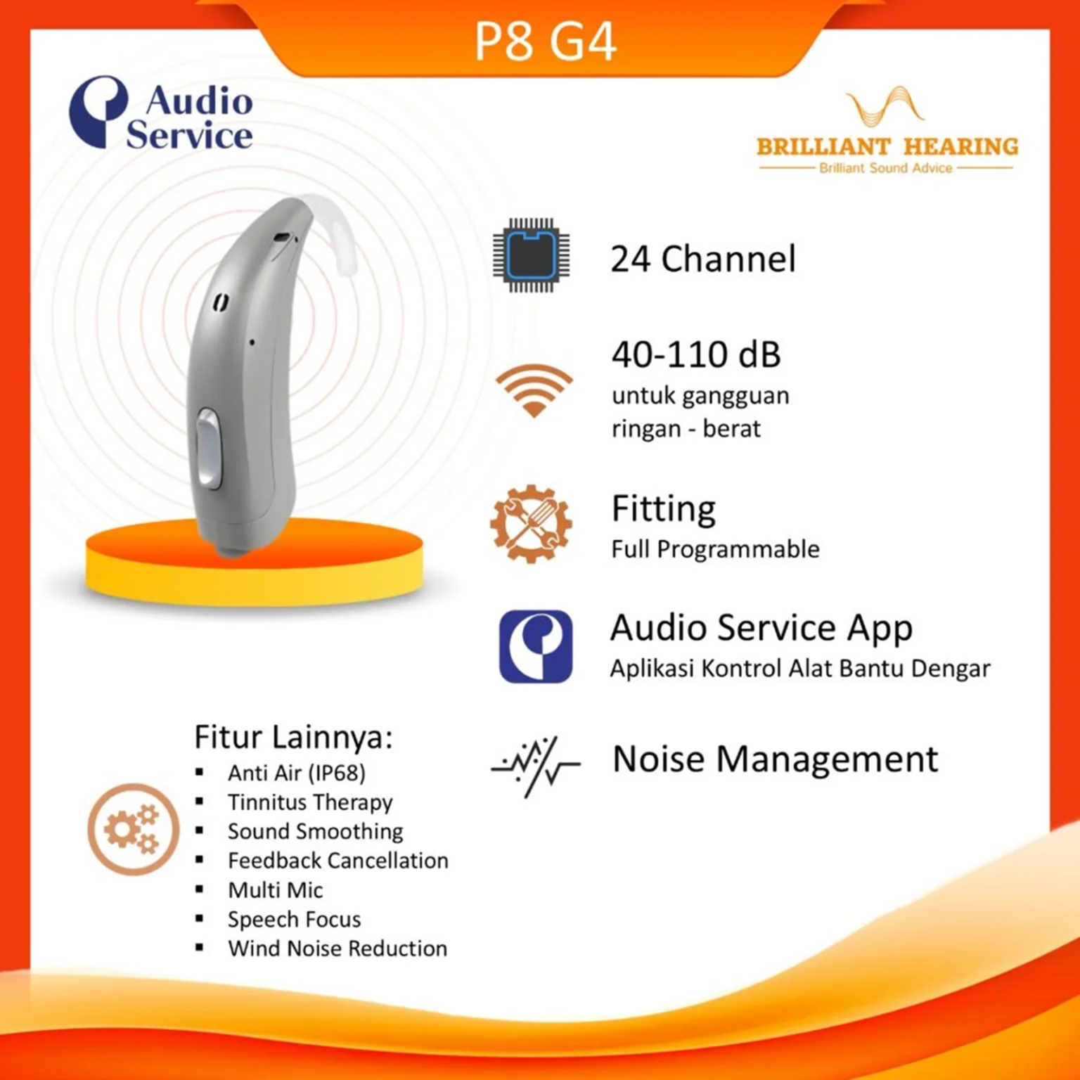 Audio Service P8 G4: Solusi Alat Bantu Dengar Canggih untuk Kualitas Hidup Lebih Baik