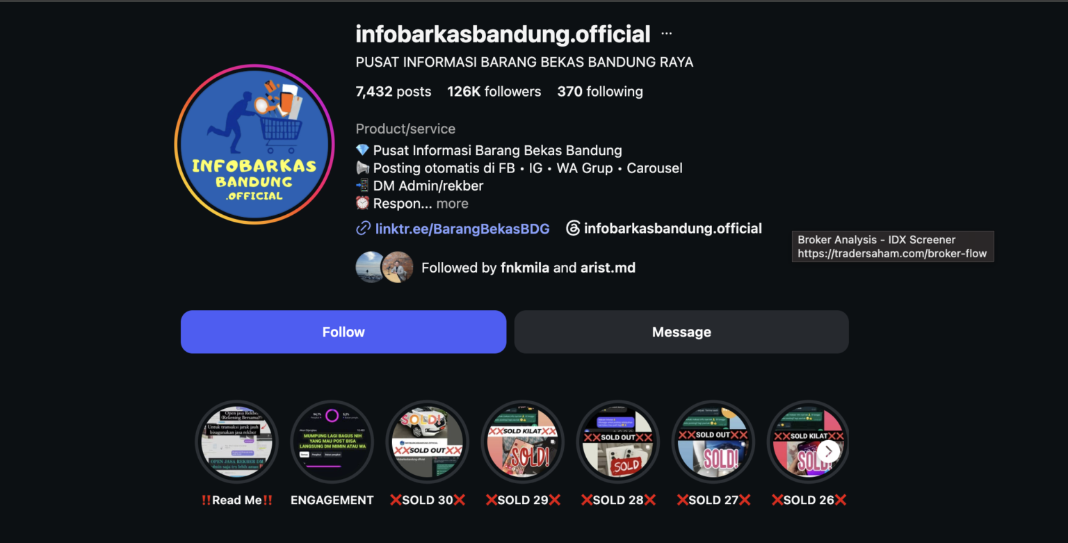 infobarkasbandung.official: Jembatan Jual Beli Barang Bekas di Bandung Raya
