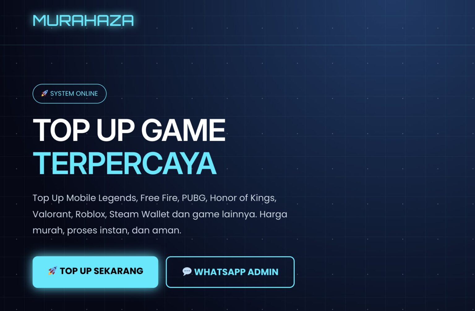 Murahaza Topup Game Murah, Banyak Promo Menarik, Cepat & Terpercaya