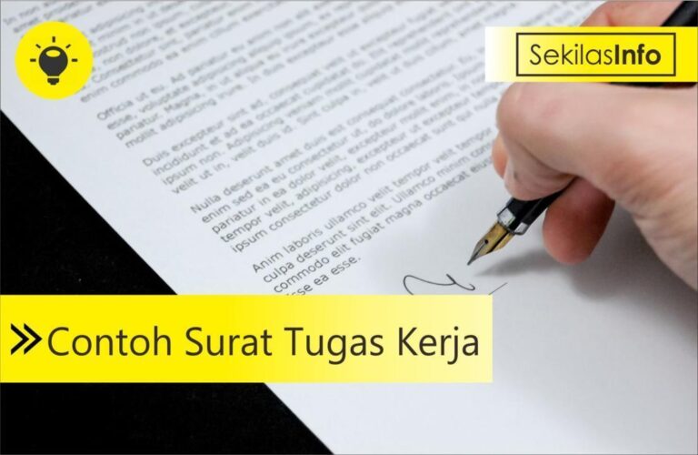 Contoh surat tugas kerja