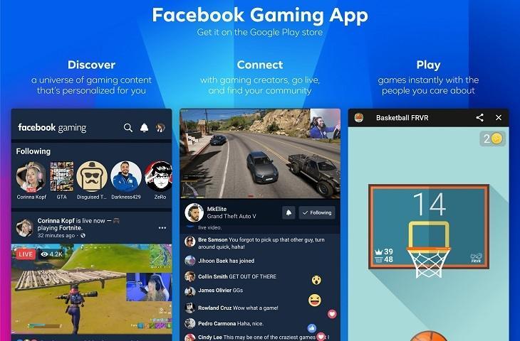 Aplikasi Facebook Gaming. (Facebook)