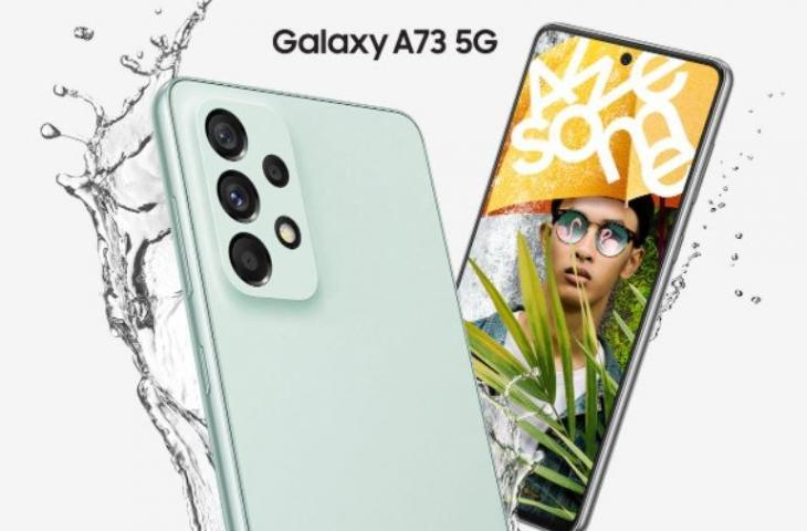 Update harga Samsung Galaxy A73 5G periode April 2023. (Samsung)