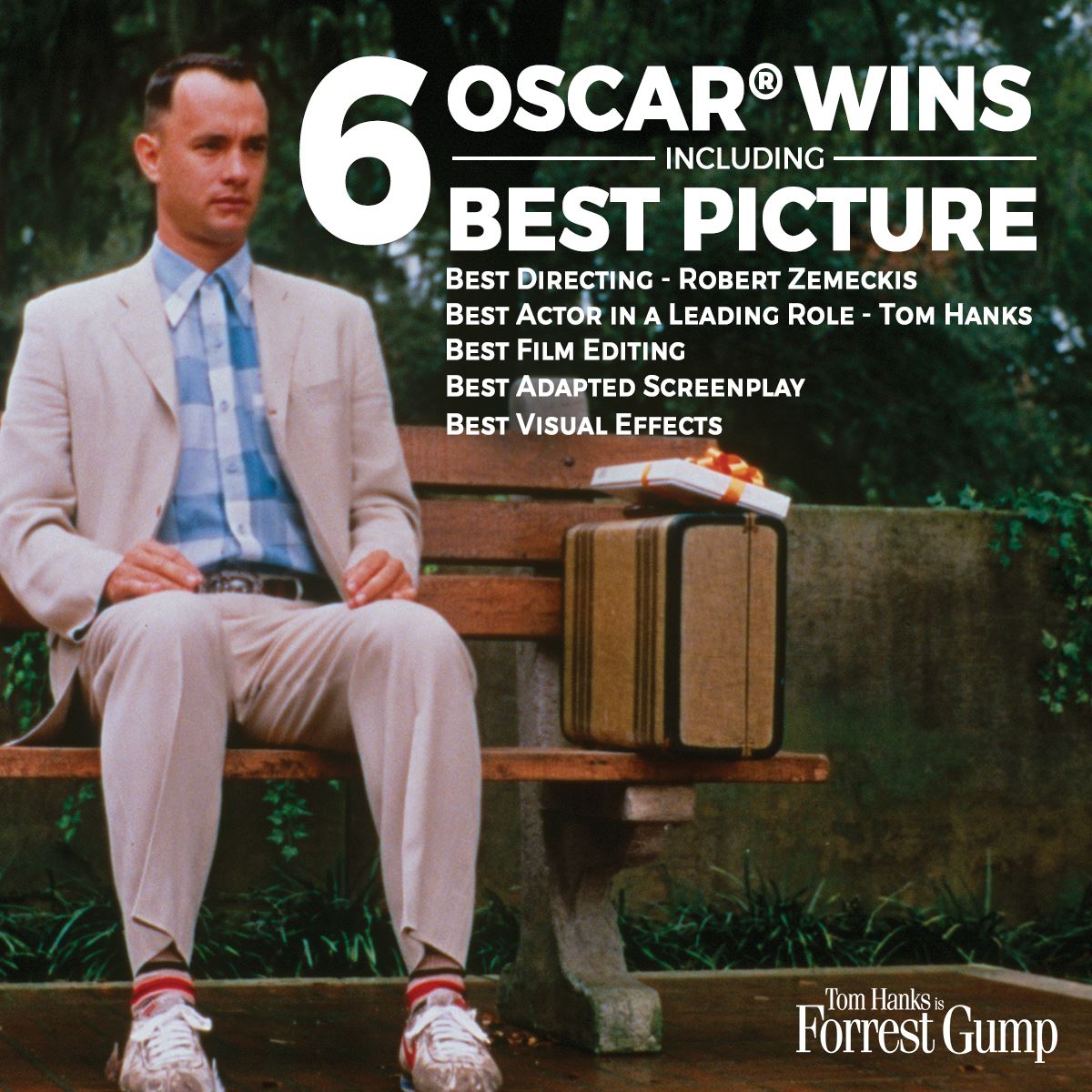 Forrest Gump berhasil memenangkan enam penghargaan Oscar