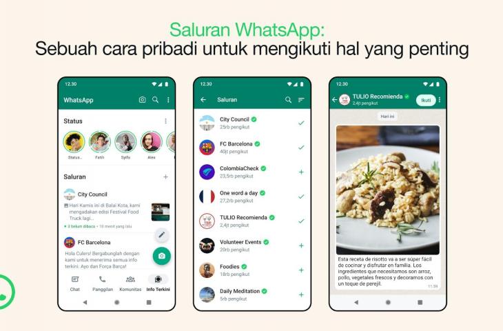 Fitur baru Saluran WhatsApp. (WhatsApp)